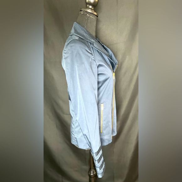 🤩 NEW ITEM! Z SPOKE by ZAC POSEN NAVY BLUE Coat Gold Zipper - Picture 4 of 13